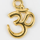 18mm Bright Gold Tierracast "Om" Charm #CKB287-General Bead