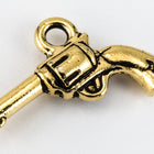 20mm Antique Gold Tierracast Six Shooter Charm #CKB299-General Bead