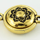 18mm Antique Gold Tierracast Pewter Lotus Magnetic Clasp (5 Sets) #CKB305-General Bead