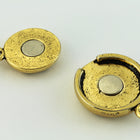 18mm Antique Gold Tierracast Pewter Lotus Magnetic Clasp (5 Sets) #CKB305-General Bead