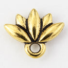 10mm Antique Gold Tierracast Pewter Lotus Ear Post #CKB308-General Bead