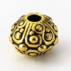 10mm x 8mm Antique Gold Tierracast Pewter Oasis Large Hole Bead #CKB320-General Bead