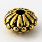 10mm x 6mm Antique Gold Tierracast Pewter Joy Large Hole Bead #CKB321-General Bead