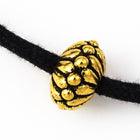 10mm x 6mm Antique Gold Tierracast Pewter Joy Large Hole Bead #CKB321-General Bead