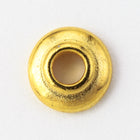 7mm Bright Gold Tierracast Pewter Smooth Bead Cap #CKB324-General Bead