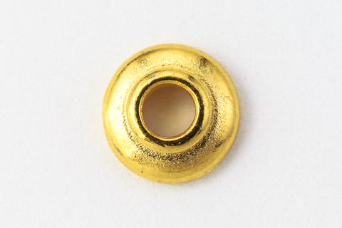 7mm Bright Gold Tierracast Pewter Smooth Bead Cap #CKB324-General Bead