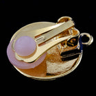 17mm Antique Gold Tierracast Pewter Spiral Ear Clip with Loop #CKB325-General Bead