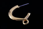 19mm Bright Gold Tierracast Pewter Contemporary Loop Ear Post #CKB327-General Bead