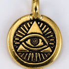 16.6mm Antique Gold Tierracast Eye of Providence Charm #CKB352-General Bead