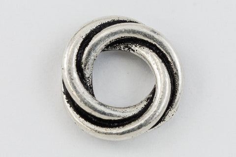 12mm Antique Silver Tierracast Twisted Spacer Bead (20 Pieces) #CKB351-General Bead
