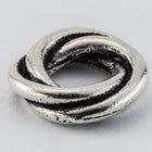 12mm Antique Silver Tierracast Twisted Spacer Bead (20 Pieces) #CKB351-General Bead