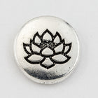 12mm Antique Silver Tierracast Lotus Button #CKB384-General Bead