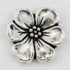 16mm Antique Silver Tierracast Apple Blossom Button (15 Pcs) #CKB387-General Bead