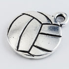 19mm Antique Silver Tierracast Pewter Volley Ball Charm #CKB390-General Bead