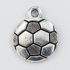19mm Antique Silver Tierracast Pewter Soccer Ball Charm #CKB392-General Bead
