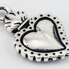 21.5mm Antique Silver Tierracast Pewter Milagro Heart Charm #CKB393-General Bead