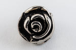 8mm Antique Silver Tierracast Rose Bead #CKB405-General Bead