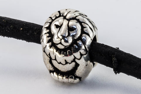 11mm Antique Silver Tierracast Lion Bead #CKB407-General Bead