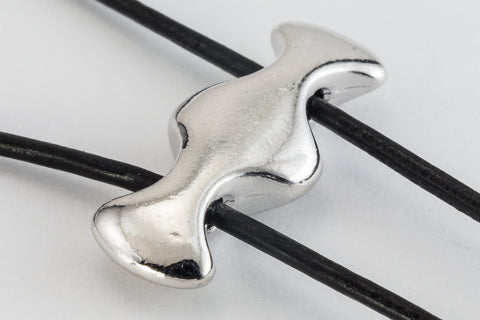 19mm Antique Silver Tierracast Two Hole Hourglass Spacer Bar #CKB413-General Bead