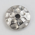 6mm Bright Silver Tierracast Pewter Hammered Bead Cap (25 Pcs) #CKG417-General Bead
