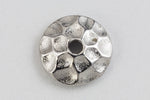 6mm Bright Silver Tierracast Pewter Hammered Bead Cap (25 Pcs) #CKG417-General Bead
