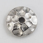 10mm Bright Silver Tierracast Pewter Hammered Bead Cap (10 Pcs) #CKG427-General Bead