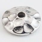 8mm Bright Silver Tierracast Pewter Hammered Bead Cap (10 Pcs) #CKG426-General Bead