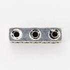 4mm x 15mm Antique Silver Tierracast Deco Rose Three Hole Spacer Bar #CKB436-General Bead