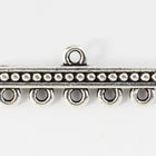 10mm x 26mm Antique Silver Tierracast Beaded Five Loop End Bar #CK153-General Bead