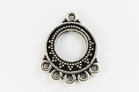23mm Antique Silver Tierracast 5 Loop Bali Chandelier #CKB438-General Bead