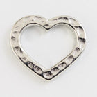 14mm Silver Tierracast Hammered Heart Link #CKB442-General Bead
