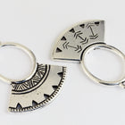 30mm Antique Silver Tierracast Pewter Ethnic Ring Fan Link #CKB451-General Bead