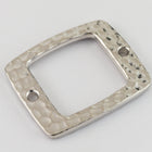 21mm Rhodium TierraCast Hammered Rectangle Link (15 Pcs) #CK473-General Bead