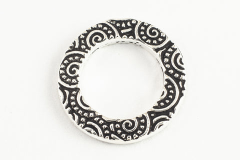 5/8" Antique Silver TierraCast Pewter Spiral Ring (20 Pcs) #CK475-General Bead