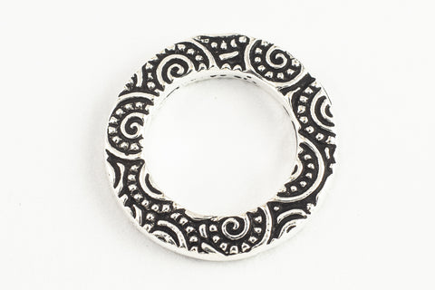 3/4" Antique Silver TierraCast Pewter Spiral Ring (20 Pcs) #CK478-General Bead