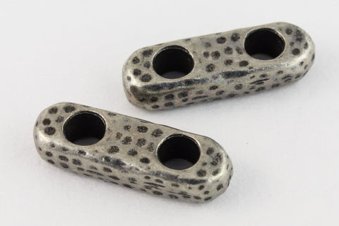 13mm Antique Pewter Tierracast Distressed 2 Hole Spacer Bar (20 Pcs) #CK487-General Bead