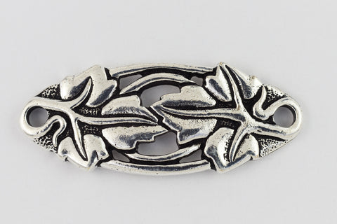 33mm Antique Silver Tierracast Leaf Centerpiece (10 Pcs) #CK490-General Bead