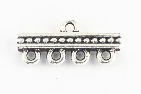 10mm x 22mm Antique Silver TierraCast Beaded 4 Loop End Bar (20 Pcs) #CK494-General Bead