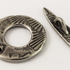 Antique Pewter Tierracast Pewter Flora Toggle Clasp (10 Sets) #CK517-General Bead
