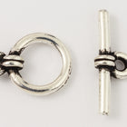10mm Antique Silver Tierracast Pewter Wrapped Toggle Clasp #CK048-General Bead