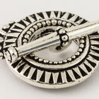 17.5mm Antique Silver Tierracast Pewter Sunburst Toggle Clasp #CK074-General Bead
