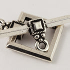 18.5mm Antique Silver Deco Square Toggle Clasp #CLA104-General Bead