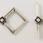 18mm Antique Silver Tierracast Pewter Deco Diamond Toggle Clasp #CK529-General Bead