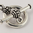 17mm Antique Silver Tierracast Pewter Beaded Toggle Clasp #CK531-General Bead