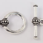 17mm Antique Silver Tierracast Pewter Beaded Toggle Clasp #CK531-General Bead