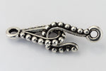 15mm Antique Silver Tierracast Pewter Beaded Hook & Eye Clasp #CK537-General Bead