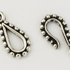 15mm Antique Silver Tierracast Pewter Beaded Hook & Eye Clasp #CK537-General Bead