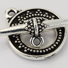 16mm Antique Silver Tierracast Tapered Bali Toggle Clasp #CK538-General Bead