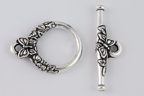 15mm Antique Silver Tierracast Pewter Butterfly Toggle Clasp #CK540-General Bead