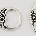 17mm Antique Silver Tierracast Pewter Floral Toggle Clasp (10 Sets) #CK558-General Bead